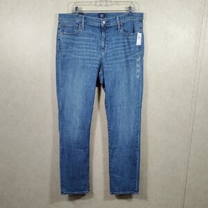 11099 Gap Classic Straight blue jeans 16 / 33 NWT